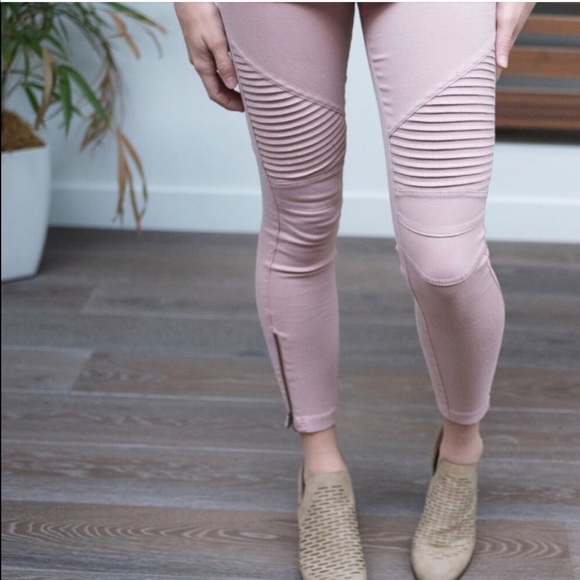 🌴Pink Moto Jeggings - Picture 2 of 4